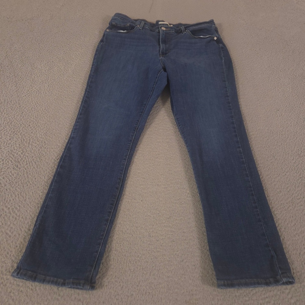 Levi's Jeans Womens 14M Blue Classic Straight Leg Stretch Denim Five Pocket Pant